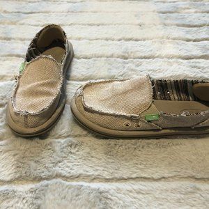 SANUK DONNA HEMP WOMEN'S SIDEWALK SURFER SLIP ON - SIZE 5